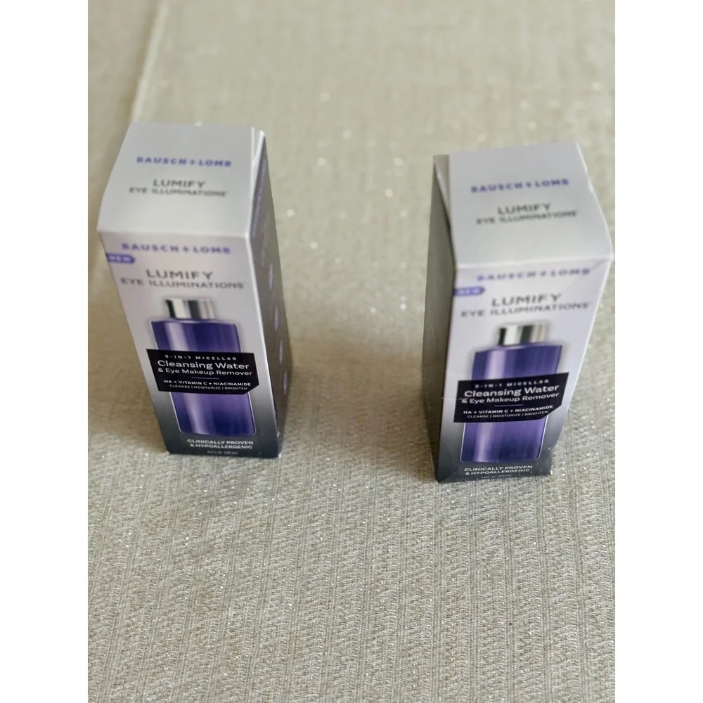 Bausch + Lomb Lumify Eye Illuminations 5.4oz New 2pk‎ Micellar Cleansing Water